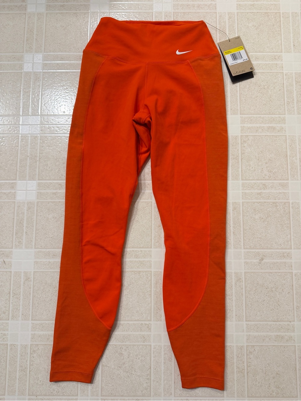 Nike Women's Bright Orange High-Waist Leggings